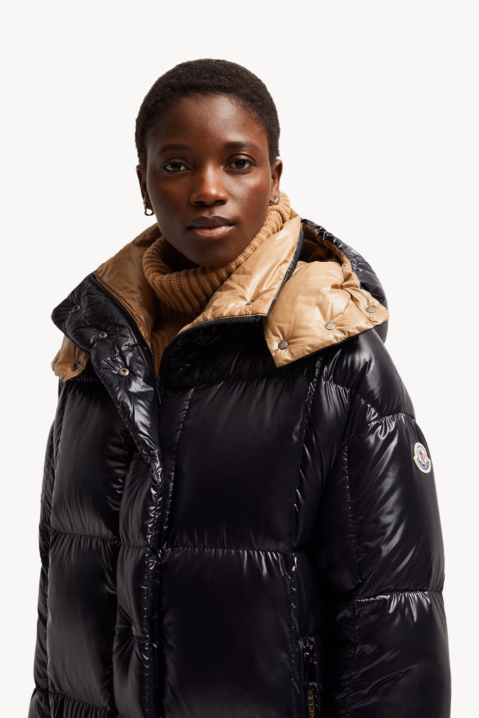 Parnaiba Hooded Long Down Jacket Women Black Moncler 4